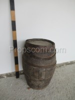 Barrel of wooden forged hoops