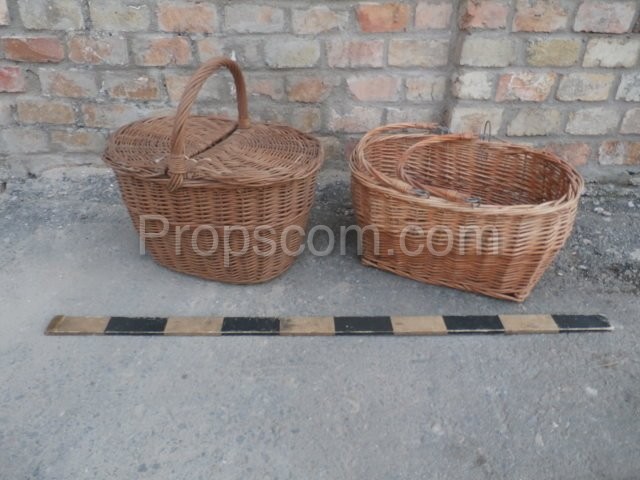 various wicker baskets