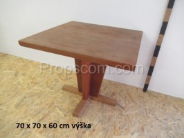 Wooden one-legged table
