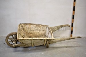 Wooden wheelbarrow