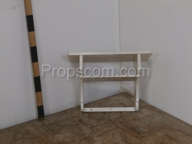 Wooden white shelf