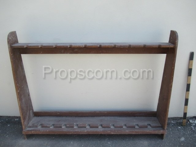 Wooden cue stand