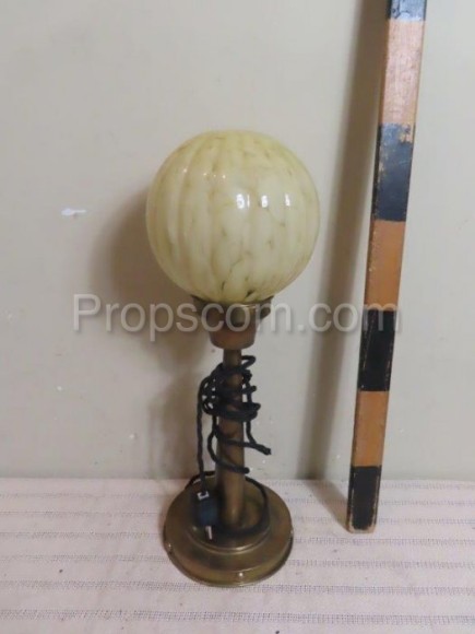 Lamp brass glass ball marbling