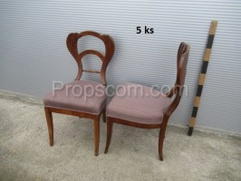 Upholstered pink chair