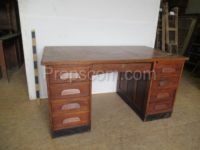 Dark wooden desk