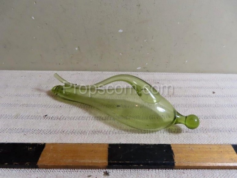 Green glass flask