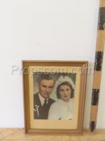 Wedding photo glazed in a frame