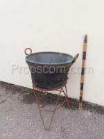 Boiler on a copper pedestal