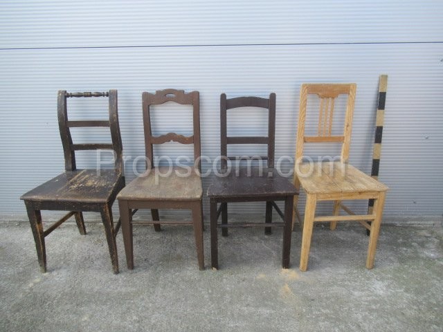 Wooden different chairs