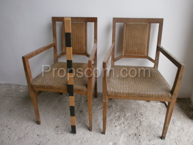 Folding wooden armchair