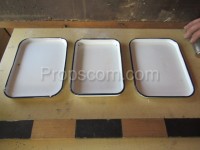 Enameled storage trays