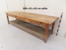 Long wooden table 