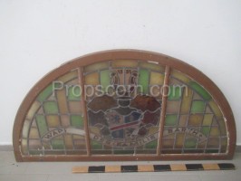 Stained glass with family coat of arms
