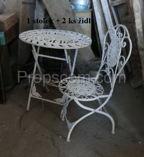 Zahradní stolek s židlemi skládací