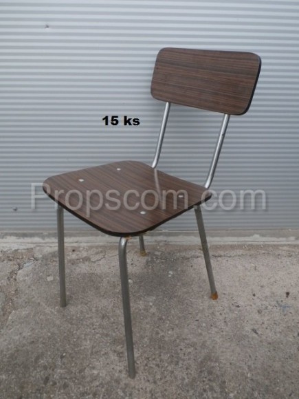 Chairs chrome laminate imitation wood