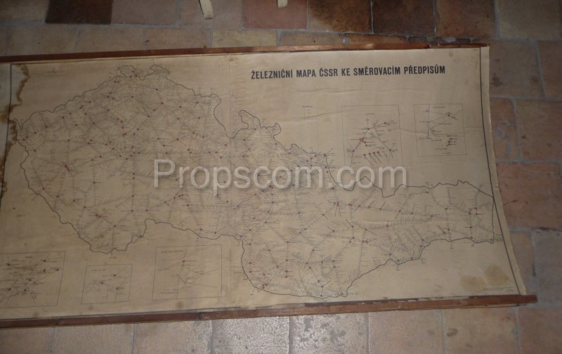 Railway map of Czechoslovakia