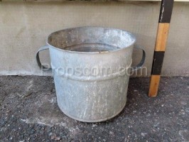 Large tin pot