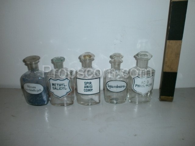 Bottles with ground glass