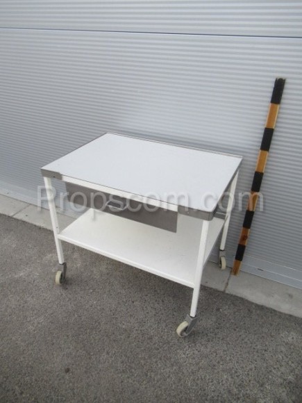 Mobile table with drawer