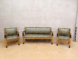 Sofa with two armchairs