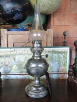 Kerosene lamp metal clear glass