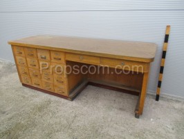 Large wooden bright desk
