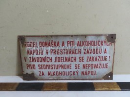 Information sign: No alcohol 