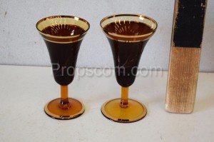 Glasses of liqueur