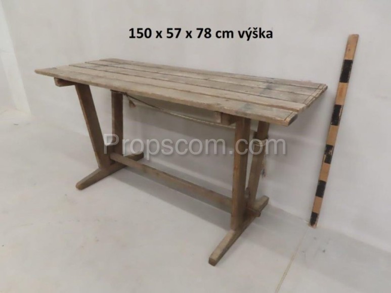 Narrow wooden table