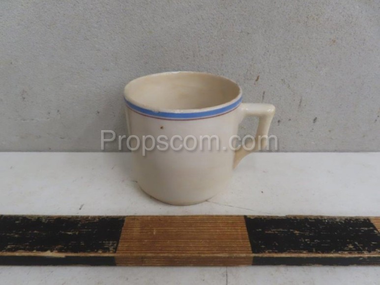 Mug with blue rim