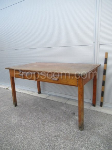 Wooden table with drawers