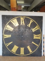 Tower clock face black