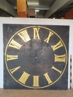 Tower clock face black