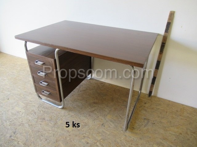 Chrome wood desk