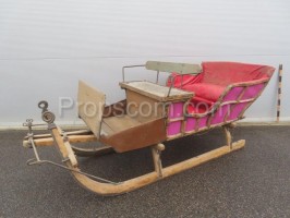 Wooden sled for a horse-drawn carriage