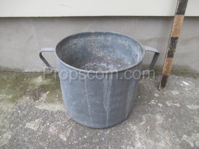 Large tin pot