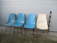 Blue plastic chair
