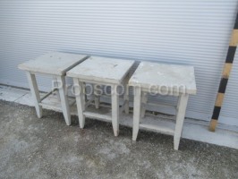 Wooden white chairs