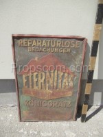 Advertising poster on board: Eternitas