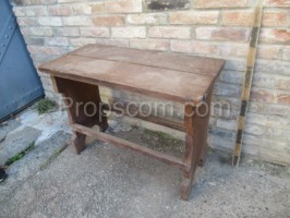 Medieval wooden table narrow