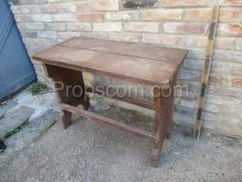 Medieval wooden table narrow