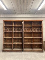 Large wooden bookcases