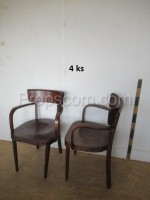 Thonet wooden armchairs
