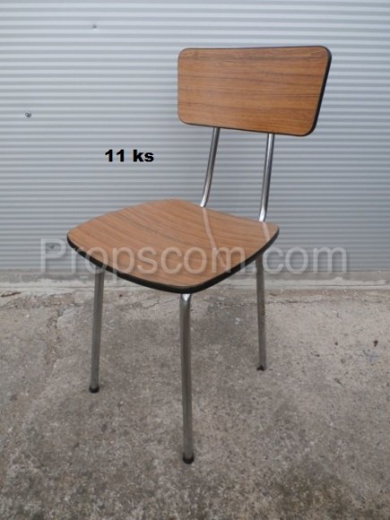 Chair chrome laminate imitation wood