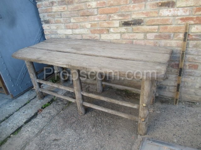 Old wooden table of the Middle Ages