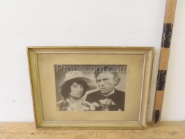 Wedding photo glazed in a frame