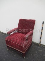 Upholstered mobile armchair