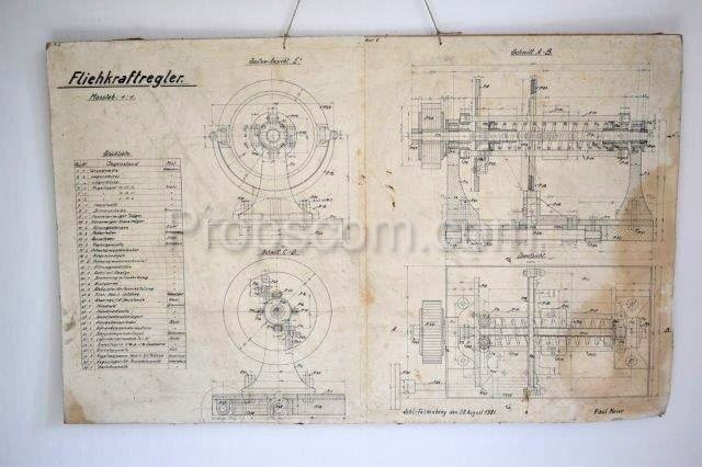 School poster - Machine technical drawing