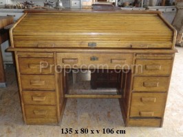 American desk with blind
