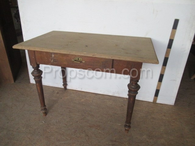 Wooden table with drawer